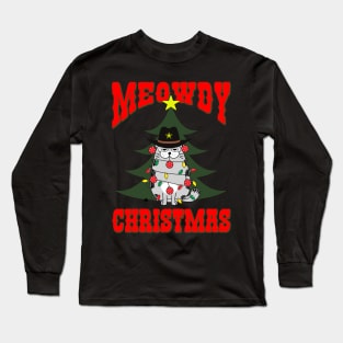 Meowdy Christmas Long Sleeve T-Shirt